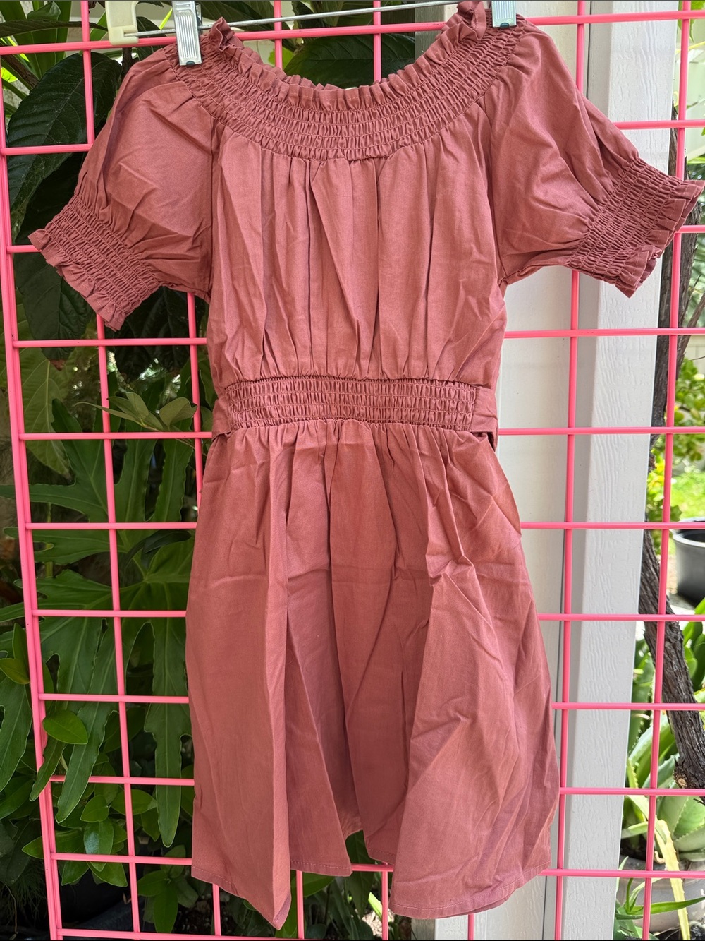 Dark dusty pink Cotton On dresses with bows on the sides